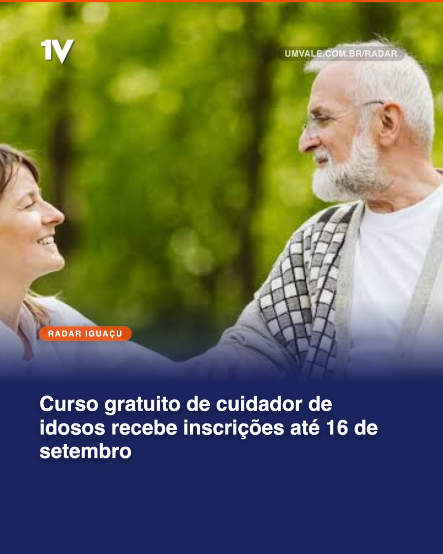 Curso gratuito de cuidador de idosos recebe inscrições até 16 de setembro