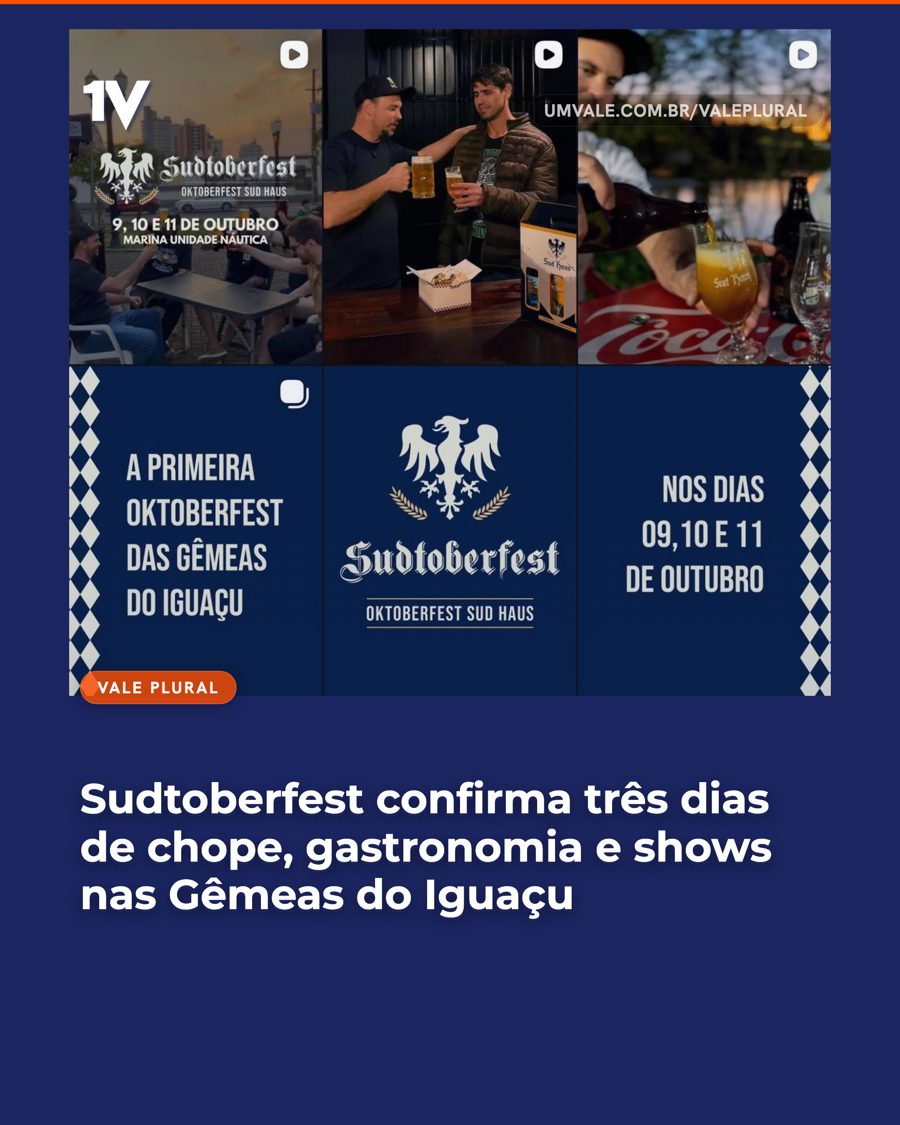 Sudtoberfest confirma três dias de chope, gastronomia e shows nas Gêmeas do Iguaçu