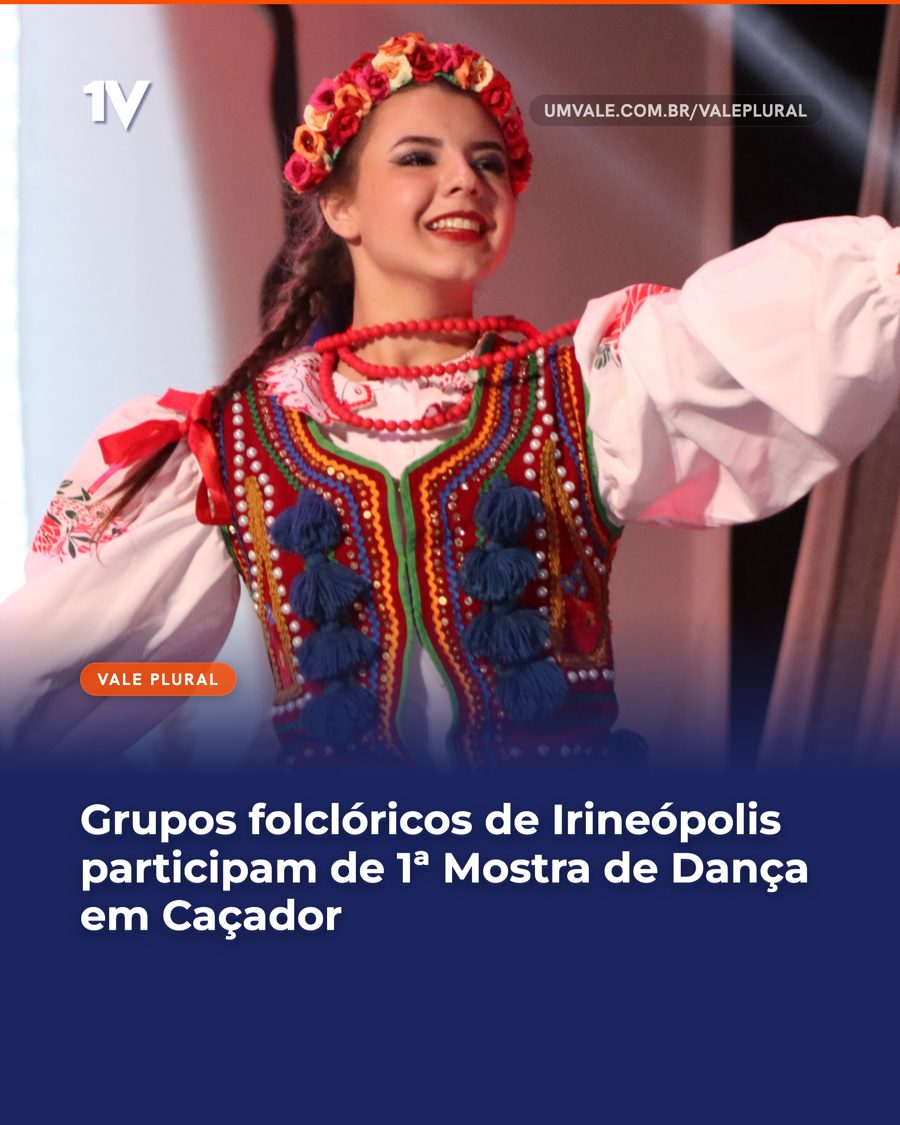 Grupos folclóricos de Irineópolis participam de 1ª Mostra de Dança em Caçador