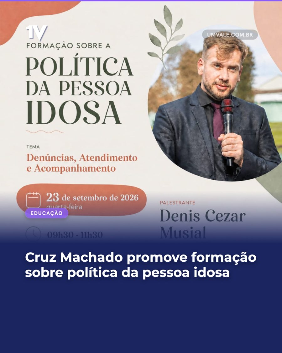 Cruz Machado promove formação sobre política da pessoa idosa