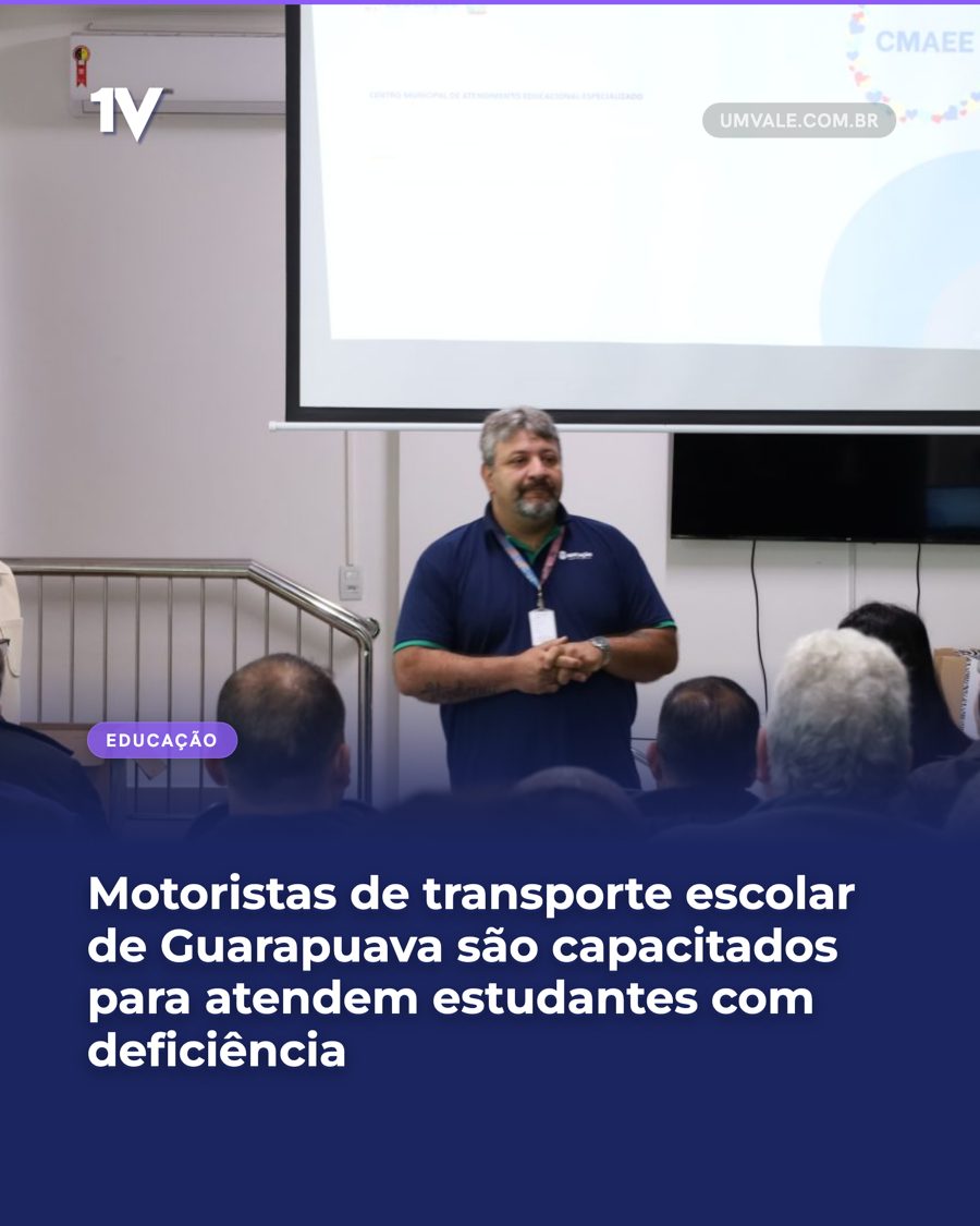 Motoristas de transporte escolar de Guarapuava são capacitados para atender estudantes com deficiência