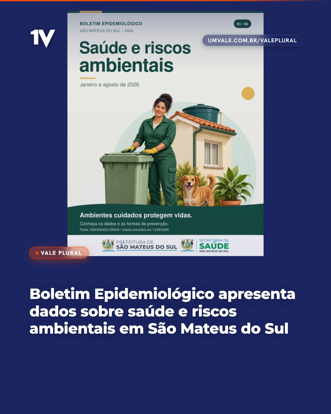 Boletim Epidemiológico apresenta dados sobre saúde e riscos ambientais em São Mateus do Sul