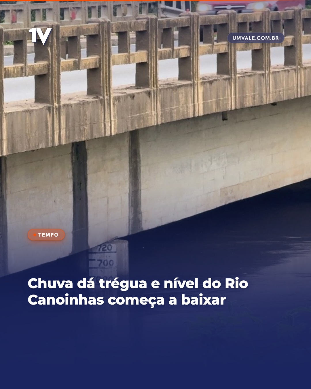 Chuva dá trégua e nível do Rio Canoinhas começa a baixar