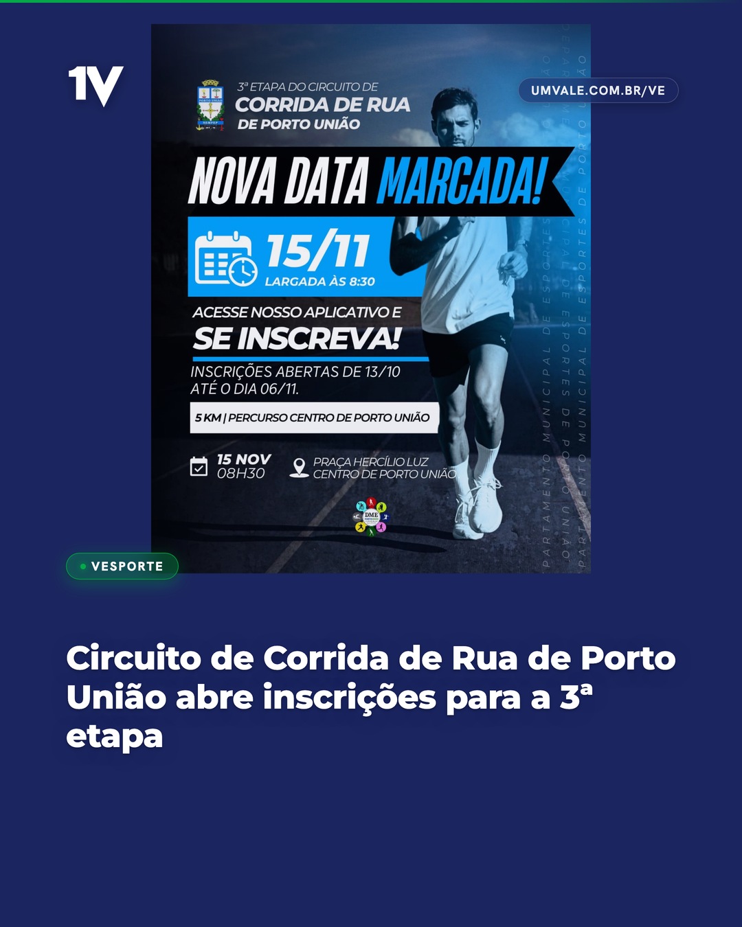 Circuito de Corrida de Rua de Porto União abre inscrições para a 3ª etapa