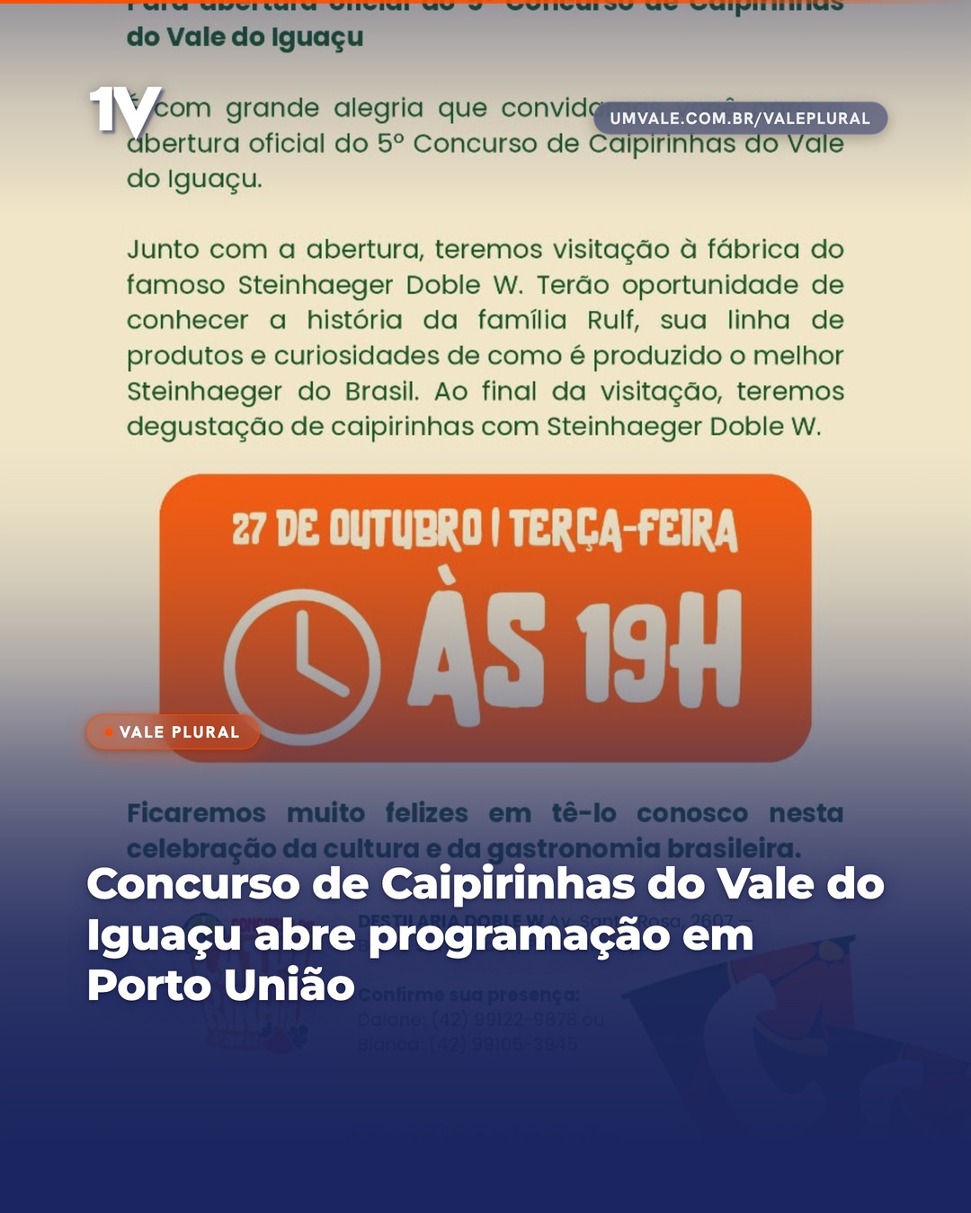 Concurso de Caipirinhas do Vale do Iguaçu abre programação em Porto União