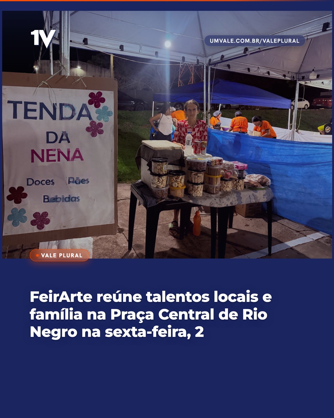 FeirArte reúne talentos locais e família na Praça Central de Rio Negro na sexta-feira, 2