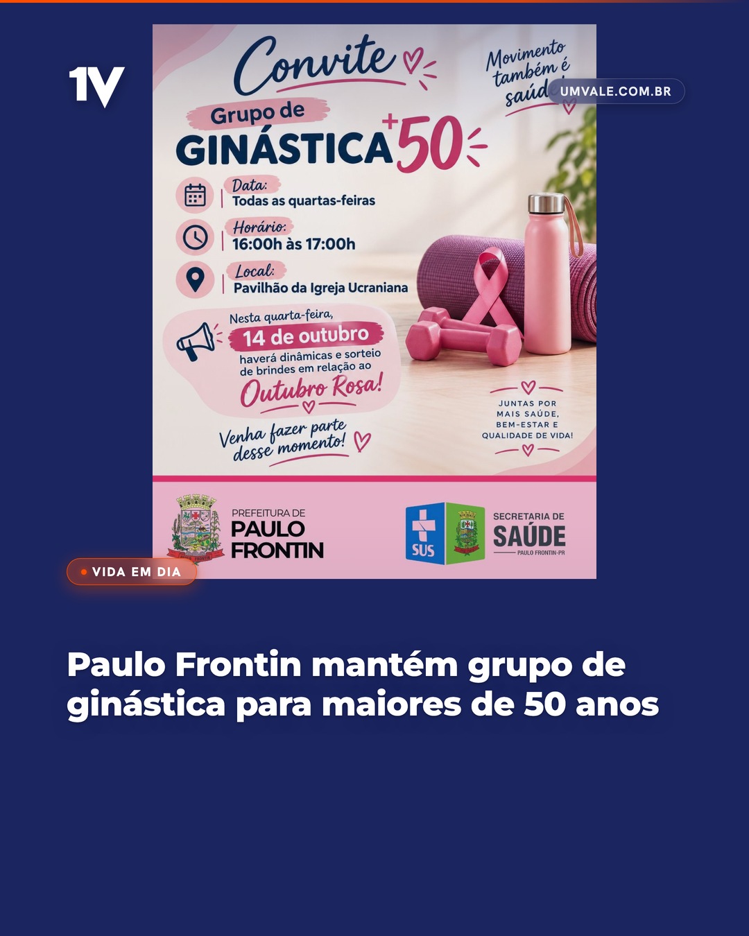 Paulo Frontin mantém grupo de ginástica para maiores de 50 anos