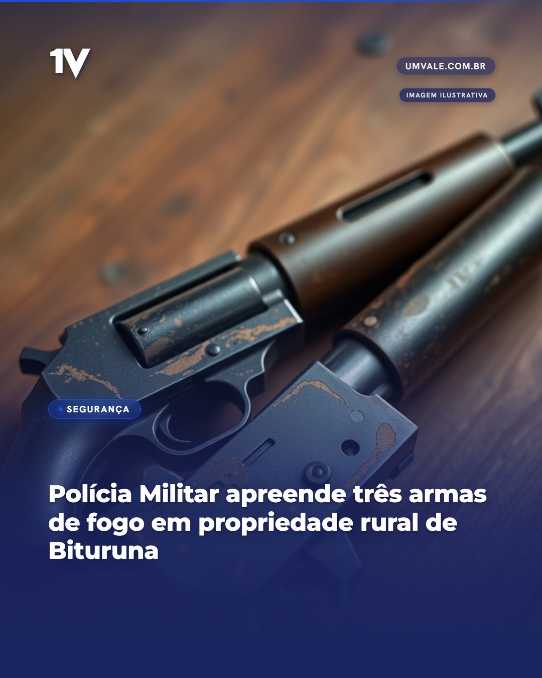 Polícia Militar apreende três armas de fogo em propriedade rural de Bituruna