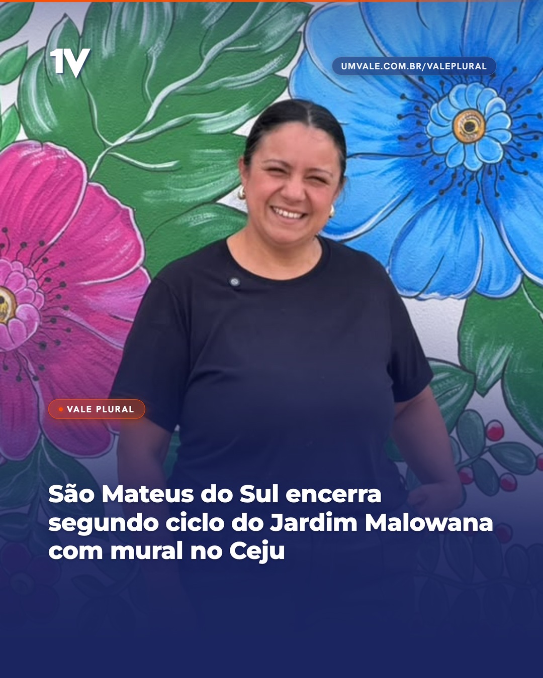 São Mateus do Sul encerra segundo ciclo do Jardim Malowana com mural no Ceju