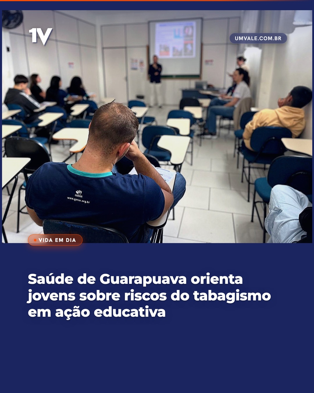 Saúde de Guarapuava orienta jovens sobre riscos do tabagismo em ação educativa