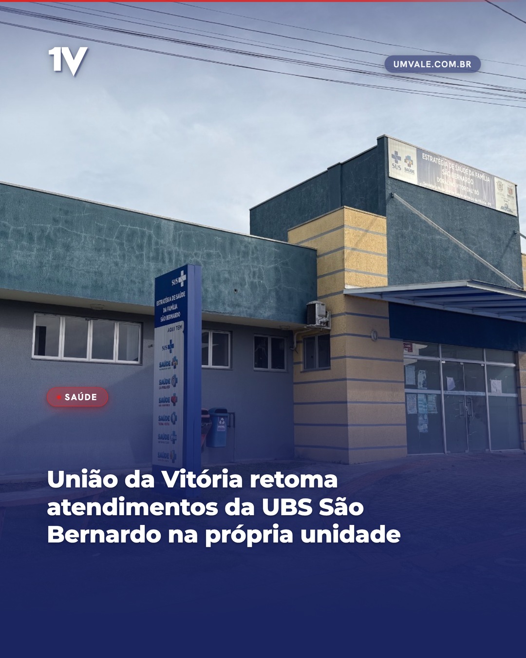 União da Vitória retoma atendimentos da UBS São Bernardo na própria unidade